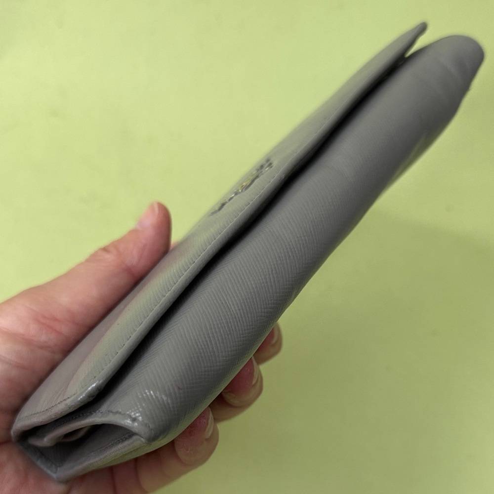Vintage Prada Gray Leather Wallet - Picture 7 of 13